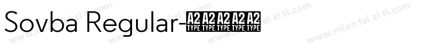 Sovba Regular字体转换